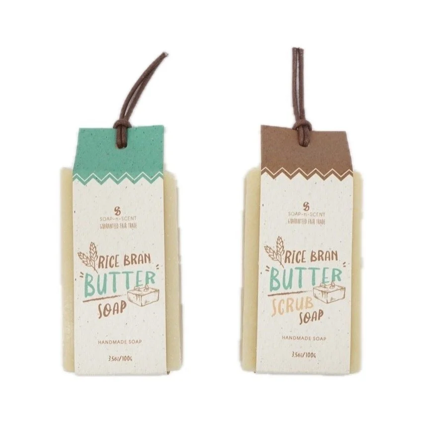 RICE BRAN BUTTER - SOAP
100 g
Handmade soap made with Thai Rice Bran Butter and Rice Bran Oil to gently cleanse and nourish the skin.