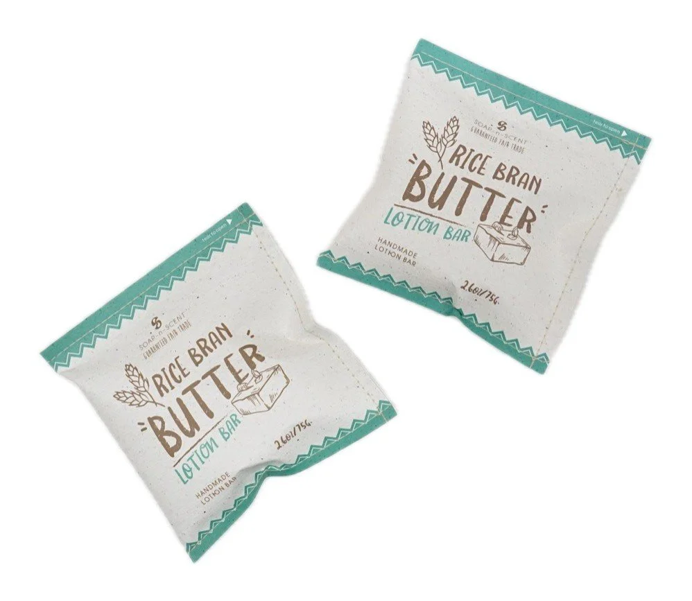 Rice Bran Butter Lotion Bar, handmade in Chiang Mai