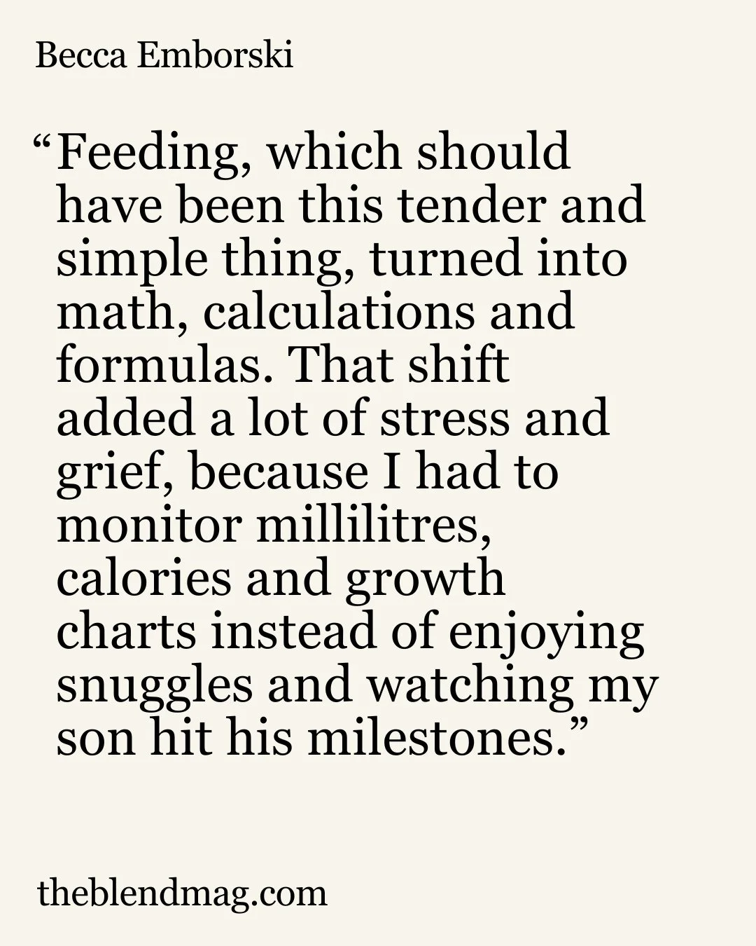 When asked about the biggest challenges she&rsquo;s faced supporting her son, Danny, with tube-feeding, Becca Emborski tells @the_blend_mag: &ldquo;Carrying the responsibility felt isolating.&rdquo;⁠
⁠
&ldquo;Feeding, which should have been this tend