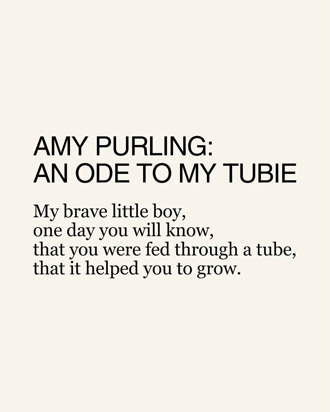 We’re not crying, you’re crying 😭 💖 
Poetry by wordsmith, nurse and tube-feeding parent, Amy Purling @raising.james.and.jack @miraclemumma. Read more from Amy in @the_blend_mag nº 1. Link in bio.