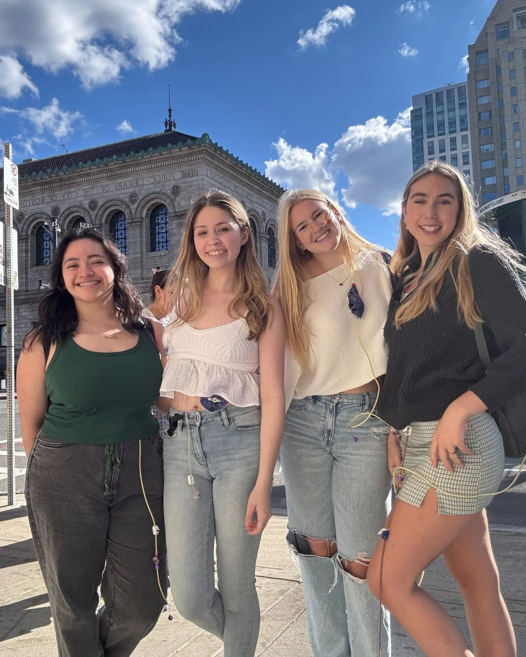 Tube-feeding loves company 👯&zwj;♀️⁠
⁠
Anna (far left) is a fourth-year bioengineering student at Northeastern University in Boston. Tube-feeding became part of her life after a late-2022 gastroparesis diagnosis, which has since progressed to gastro