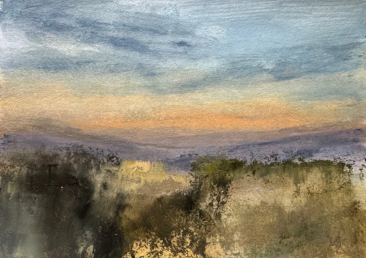   Sandford View, 2025  oil on paper 15 x 21 cm 