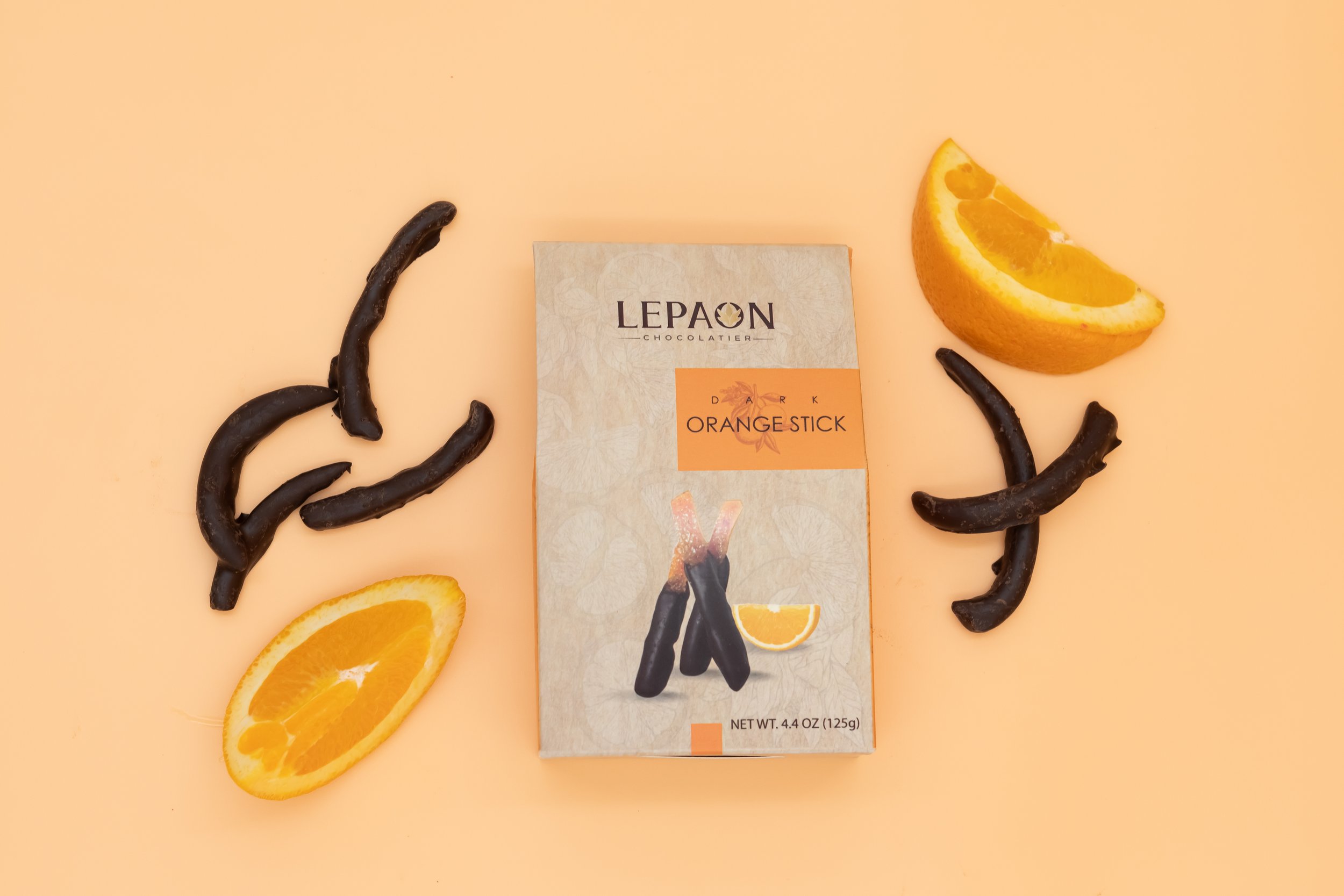 DARK CHOCOLATE COVERED ORANGE STICKS