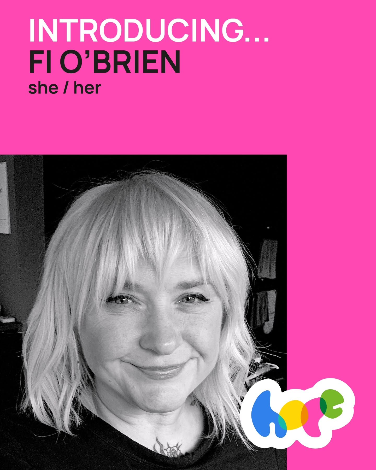 👋 Meet Fi
✨ Fi O&rsquo;Brien (she/her) creative director, cultural strategist, and one of the co-creators shaping Library of Hope from the inside out.

Fi&rsquo;s work brings imaginative futures to life, through visuals, storytelling, and sharp stra