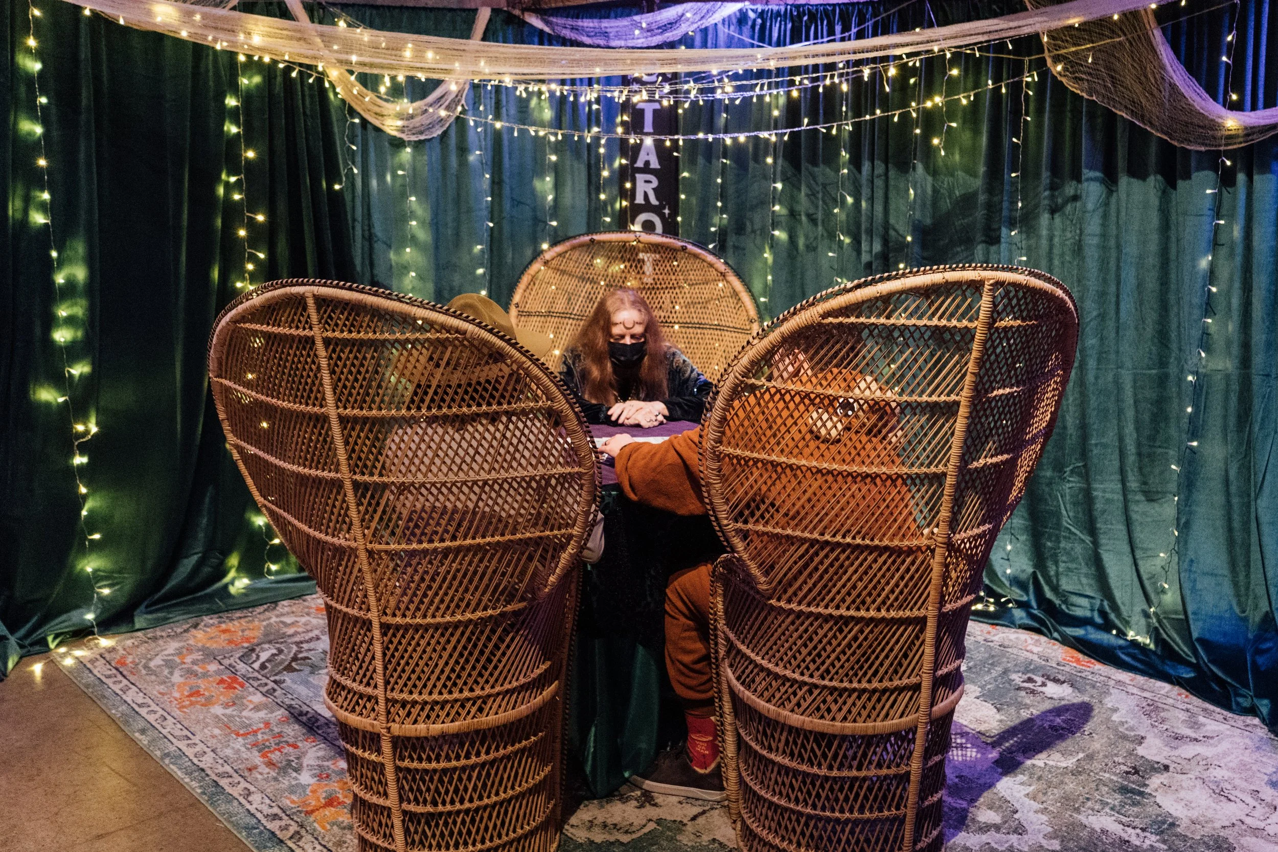 Special arrangement fortune teller for Halloween corporate event at Guildhouse