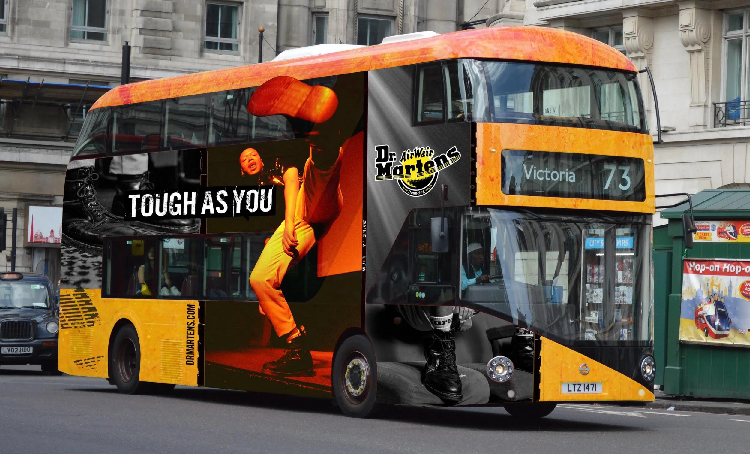 London bus artwork and guidelines.