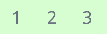 Numbers 1, 2, and 3 on a light green background