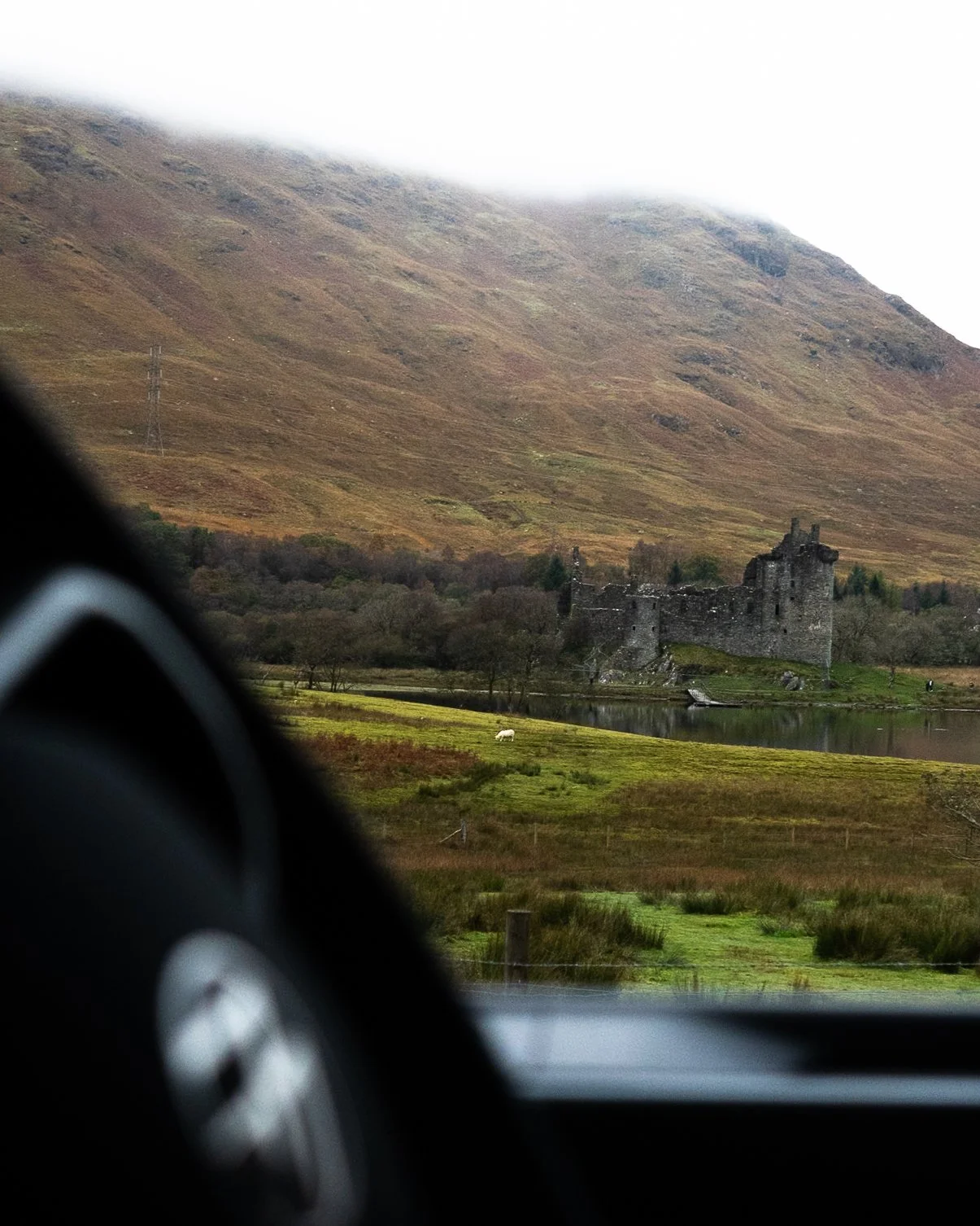 View from camper van rental Scotland, Scottish Highlands.  Campervan hire Scotland