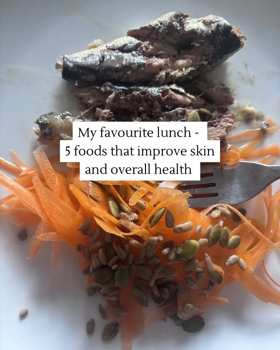 Glow from the inside out&hellip;

I&rsquo;m obsessed with sardines (and so is Gabby Cat! 🐈&zwj;⬛)

I&rsquo;ve been including these foods in my diet daily. These everyday foods are absolute powerhouses for skin and overall health:

🐟 Sardines
Rich i