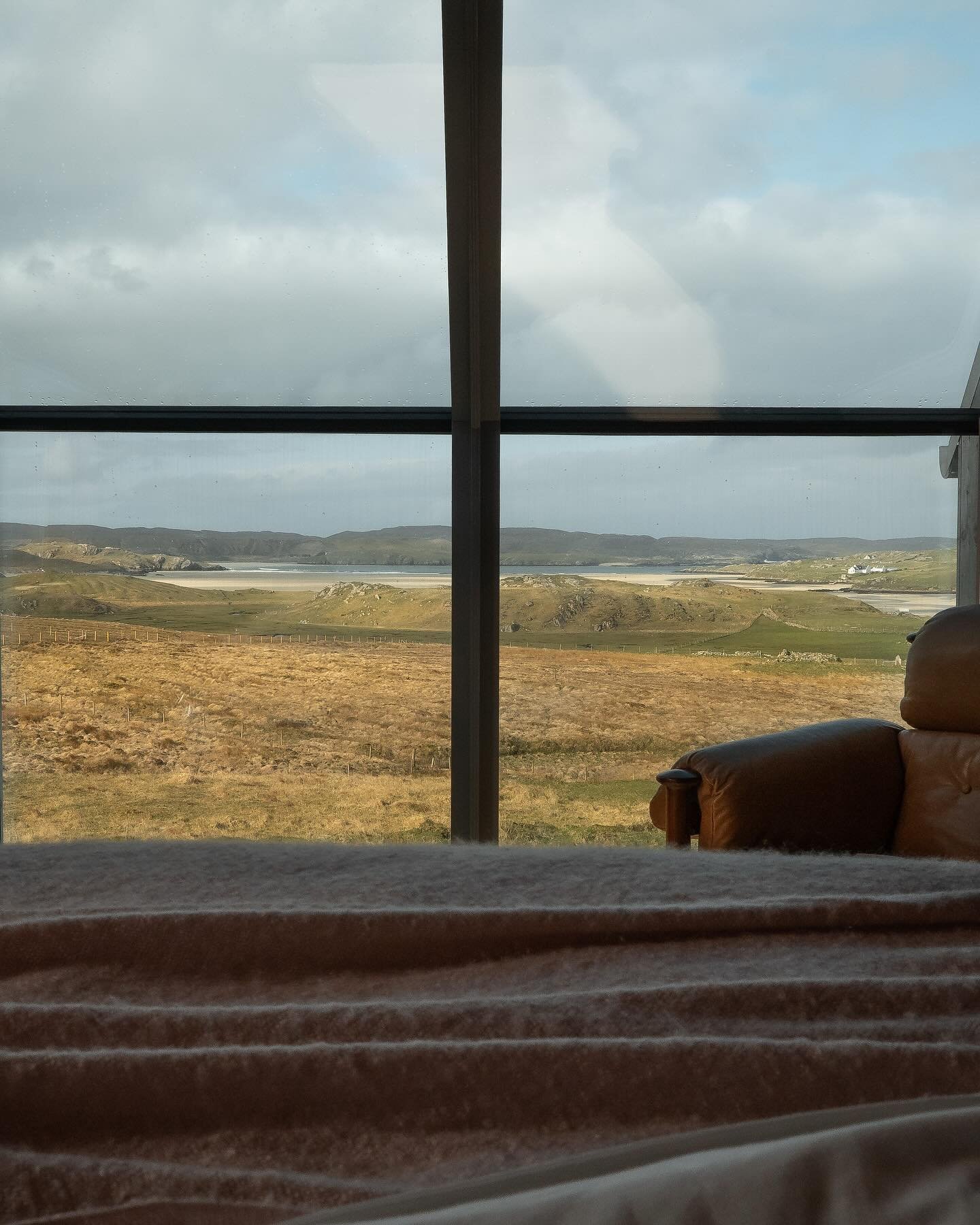 The view from our master bedroom&rsquo;s bed. Watch the view change throughout the day, and then with a click of a button the @silentglissltd @tangram_furnishers blind shuts for a deep night&rsquo;s sleep.