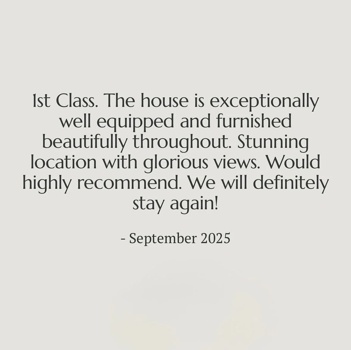 A couple of lovely reviews from recent guests - delighted they had such a wonderful time. If you fancy a break - either the whole house (sleeps 10), the main house (sleeps 8) or the annexe which is perfect for two, then you can book via our website o