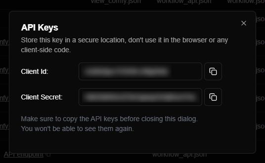 Client Id and Client Secret