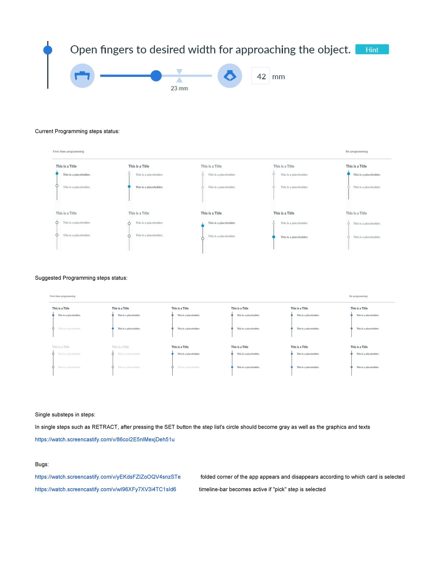 UX findings