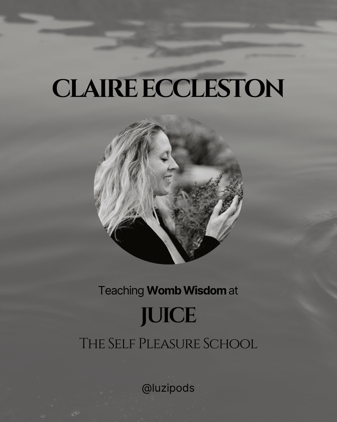 Image shows a photo of Claire Ecclestone, a wild grandma, home-birth midwife of 25+ years, bodyworker, and Spinning Babies® Approved Trainer. She is a guest on Sexologist, Luzi Pods' online course called JUICE which starts on February 3rd 2026. 