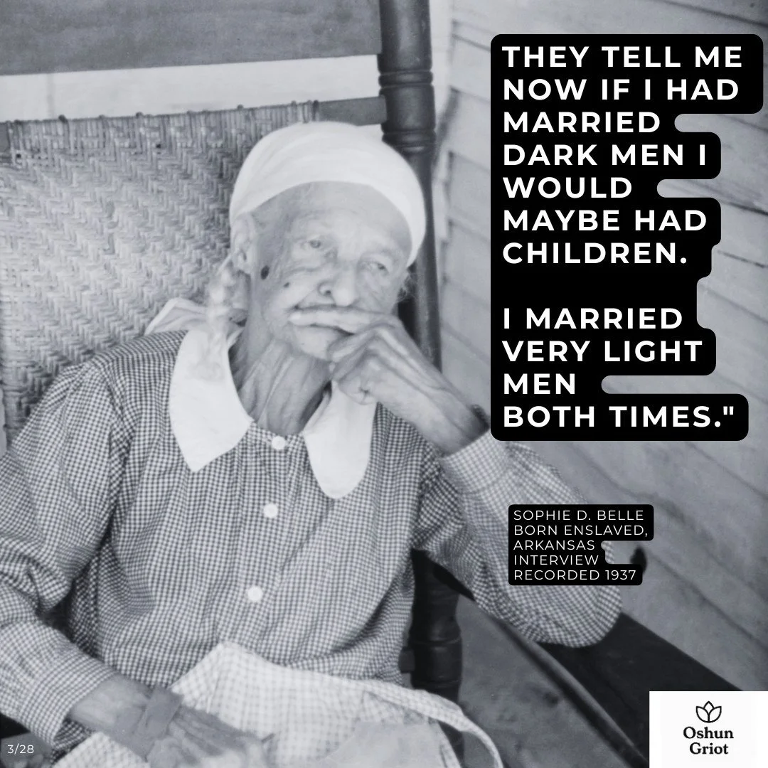 Day 3/28
&ldquo;They tell me now if I had married dark men I would maybe had children.&rdquo;
This is how infertility got tangled up with colorism, blame, and the stories people told Black women about their bodies.
Not medicine. Not facts.
Just judgm