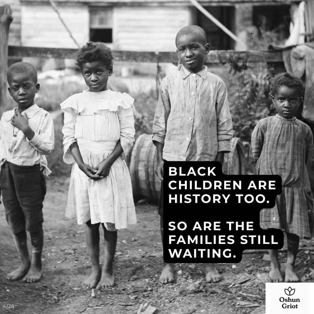 Day 4/28
Black children are history, too.
So are the families still waiting.
#BlackHistoryMonth #BlackInfertility #InfertilityAwareness #OshunGriot