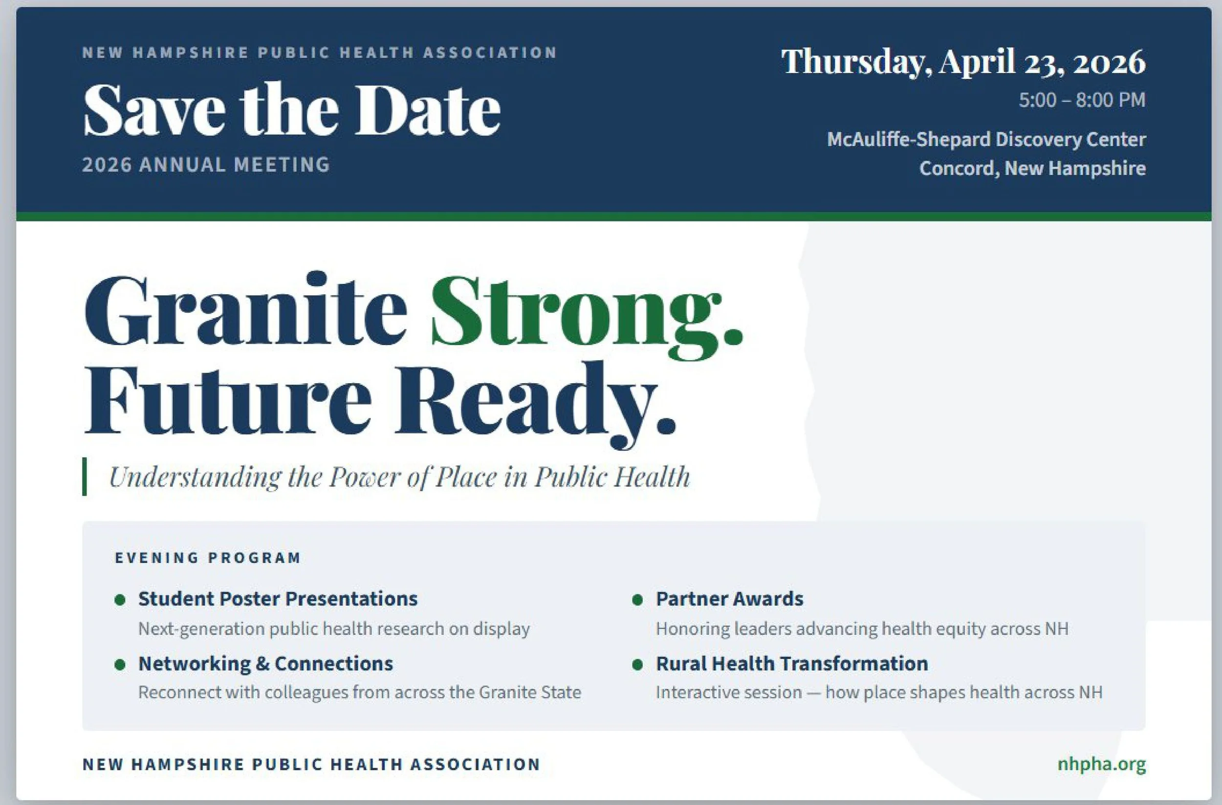 Save the Date: NHPHA 2026 Annual Meeting