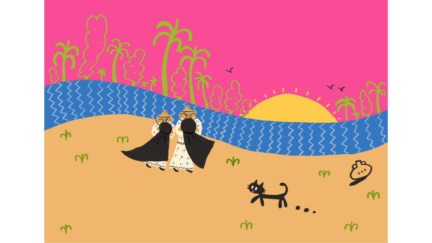 Selected spread from The Road We Walk by Sohila Khaled