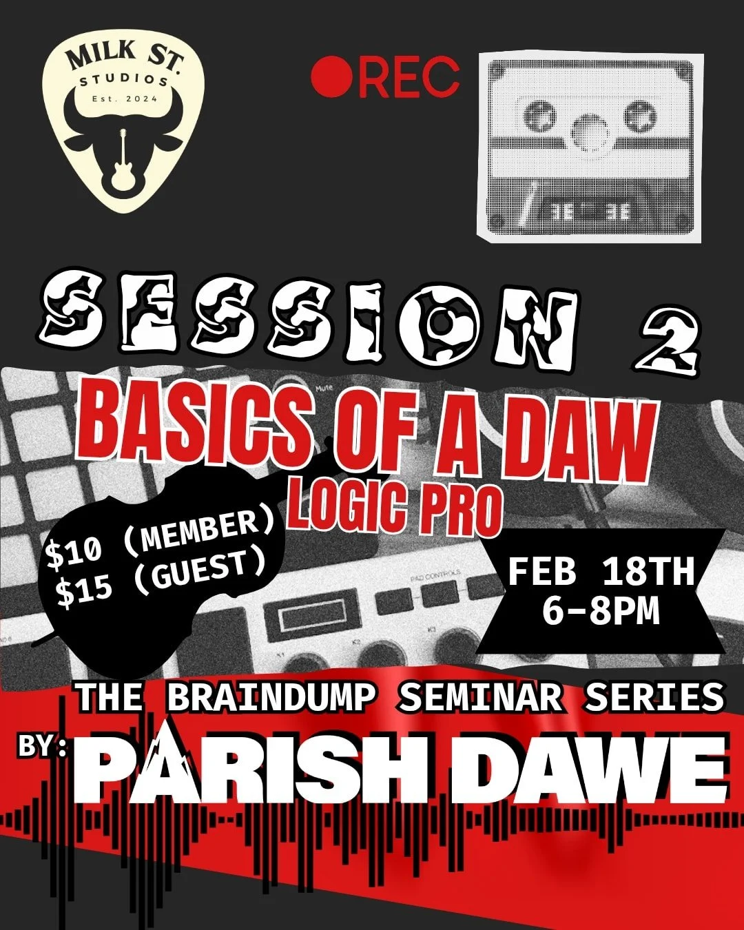 Braindump Series-     Session 3: Basics of Audio w/ Parish Dawe