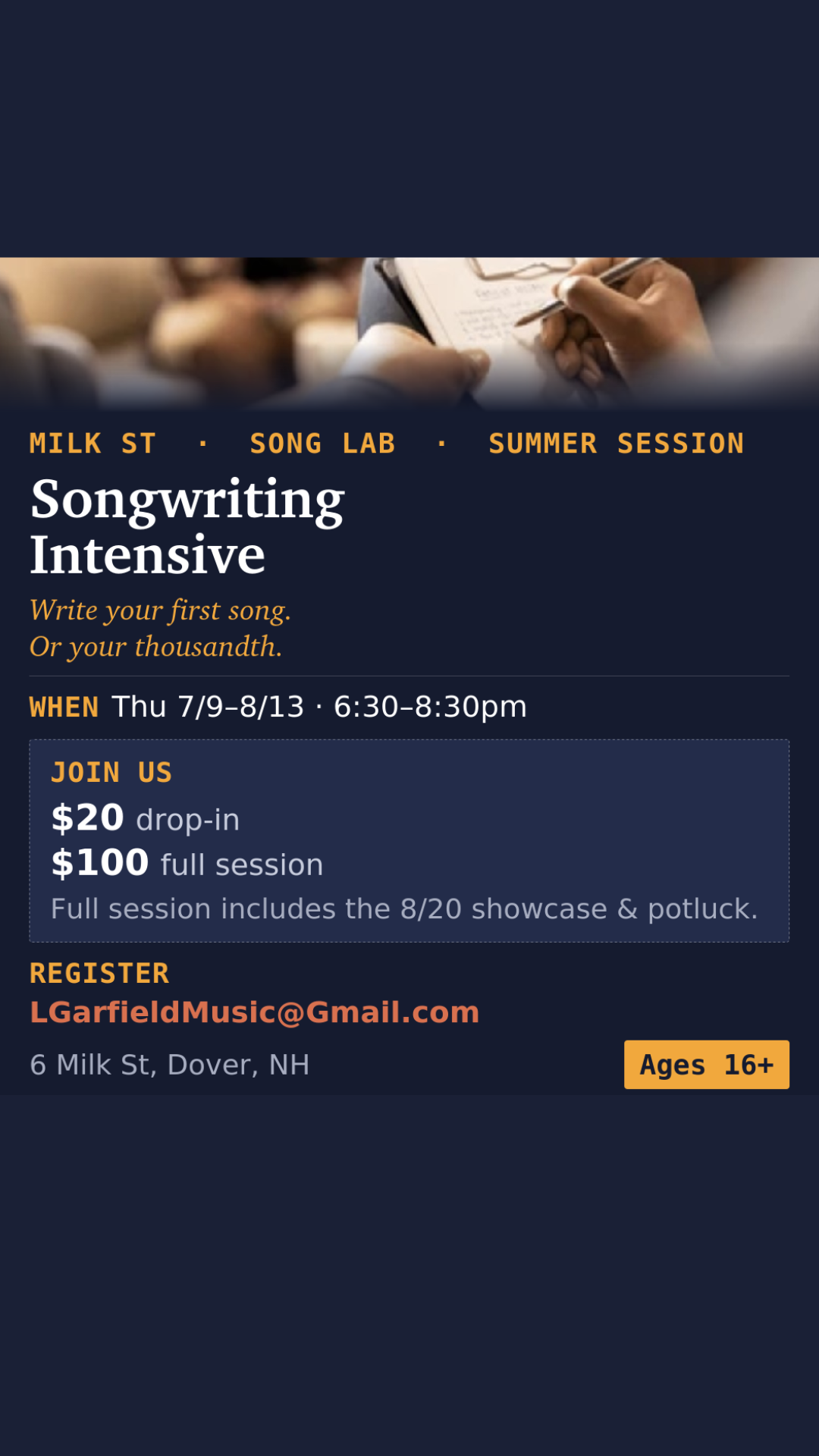 Songwriting Intensive