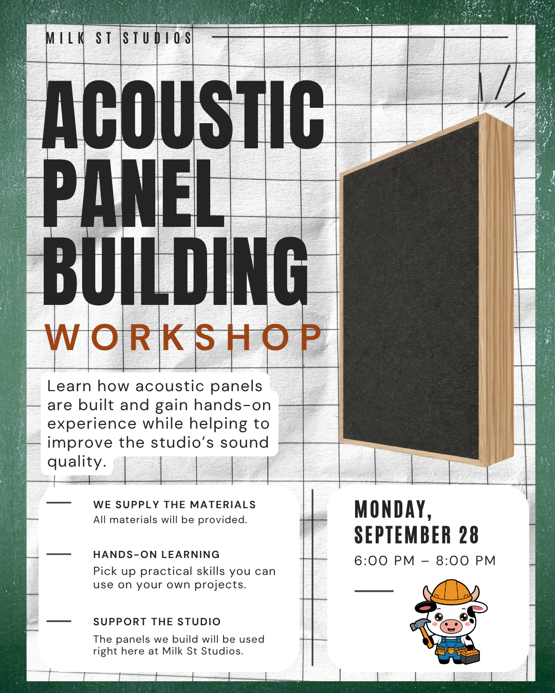 Acoustic Panel Building Workshop