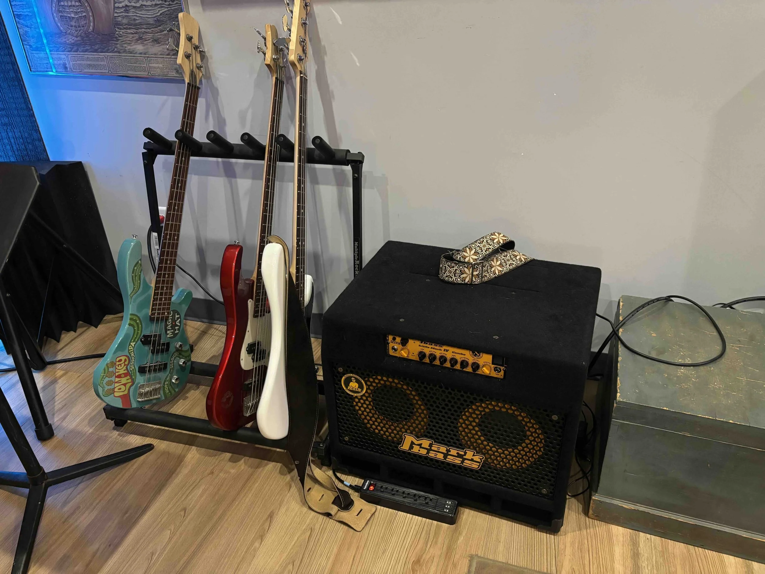 Bass guitars and Mark Bass Amp