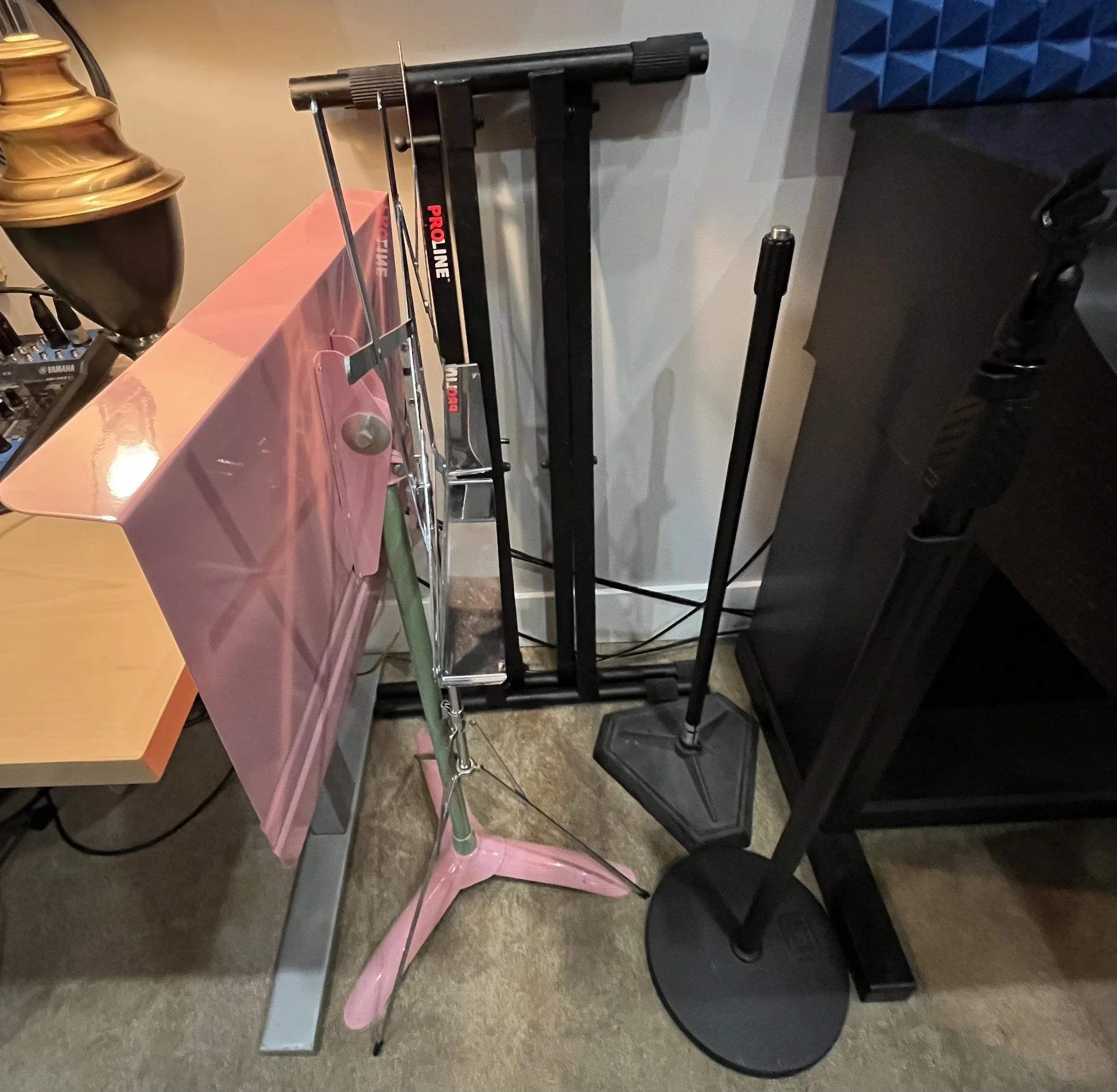 Extra keyboard stand and music and mic stands