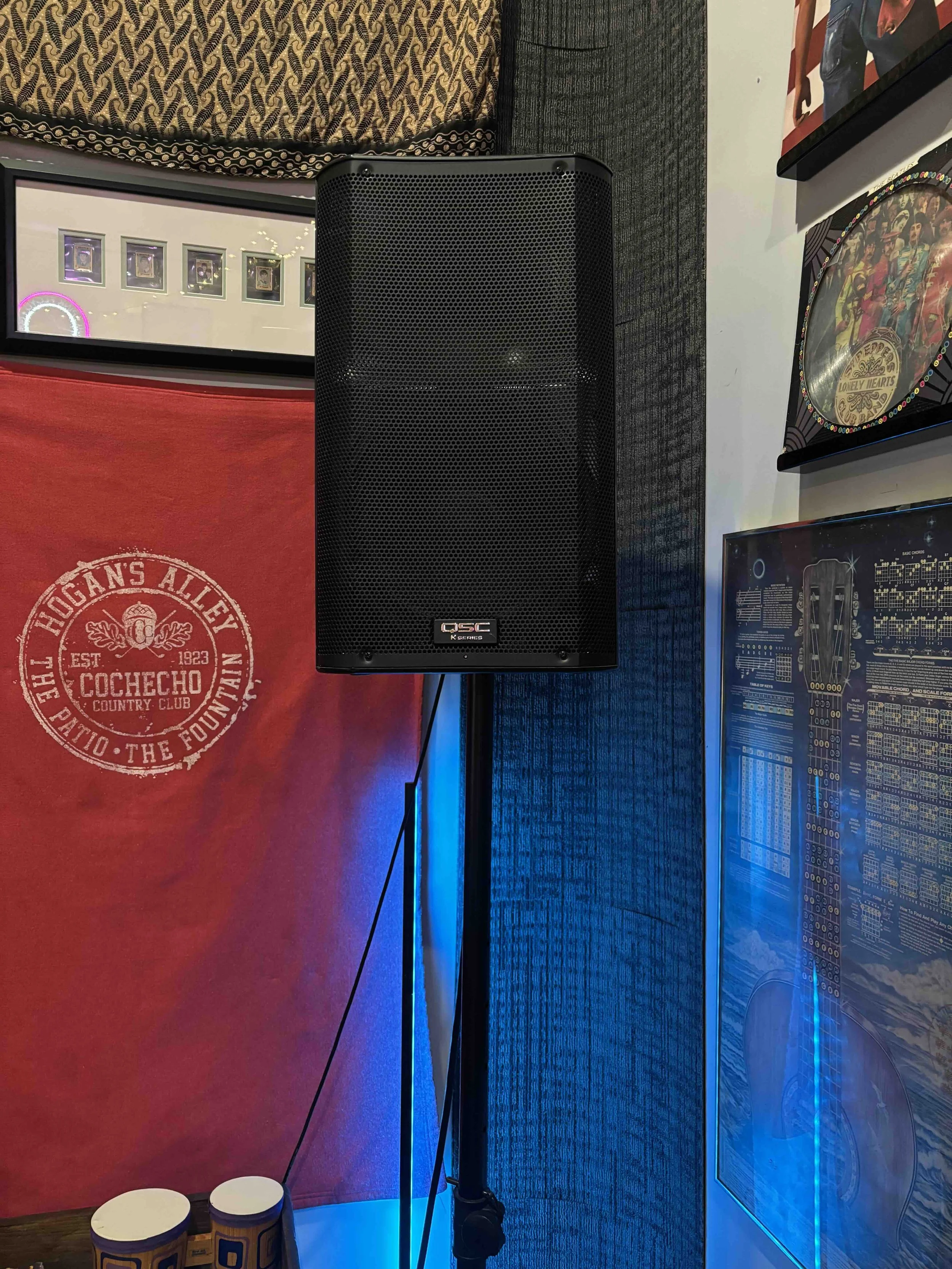 QSC K12.2 speakers with plenty of horsepower