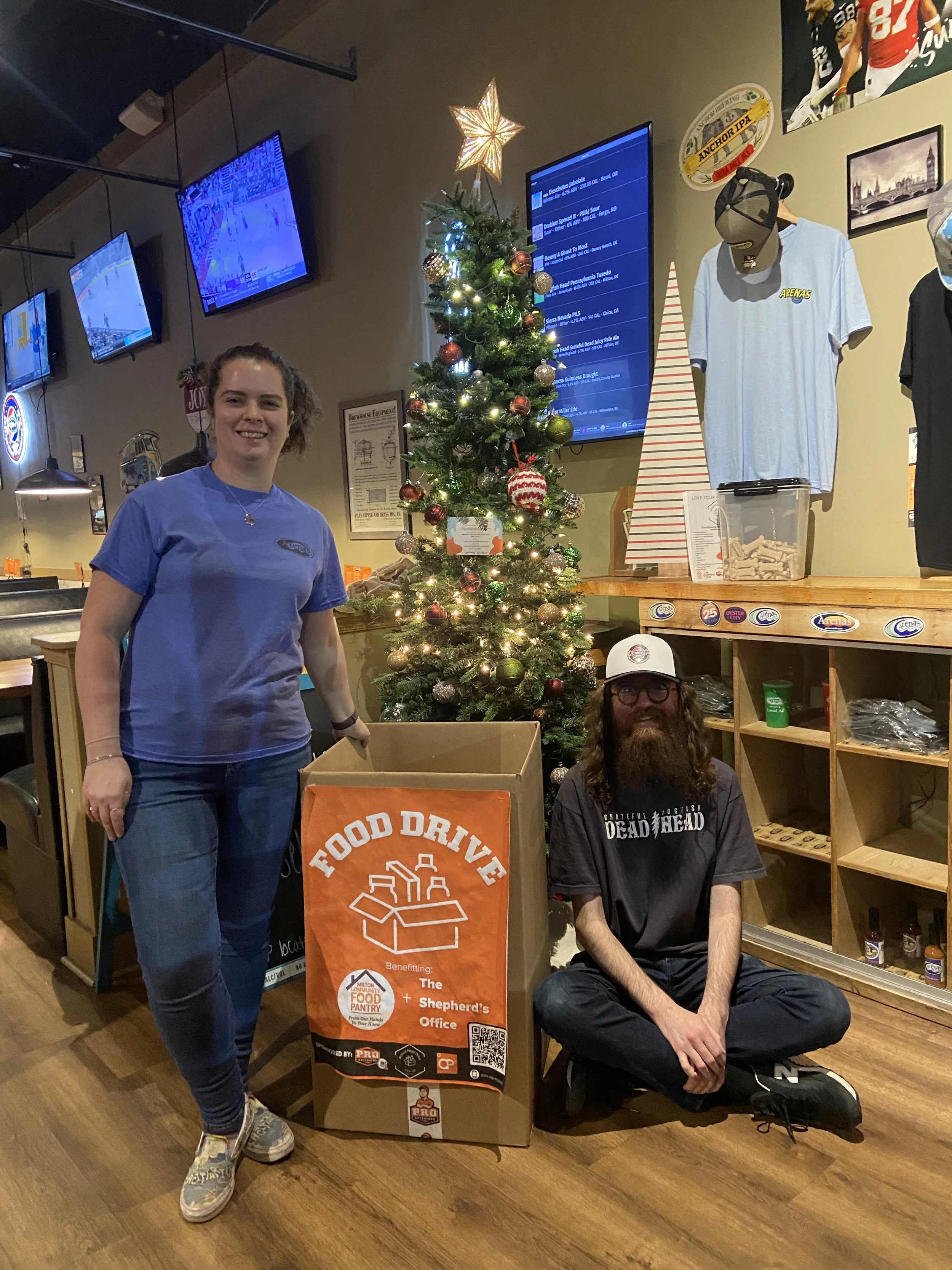 Arena's Pub in Rehoboth Beach, DE, served as a collection site for our "2.5 in 2025" food drive.