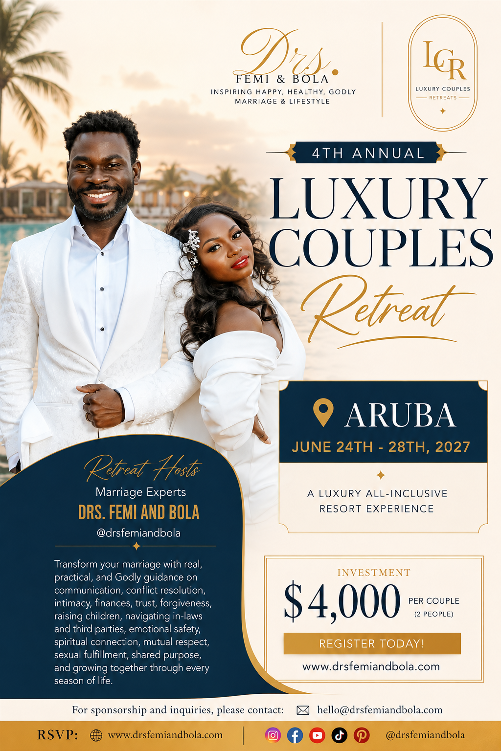 2027 Couples Retreat - Aruba (Installment)
