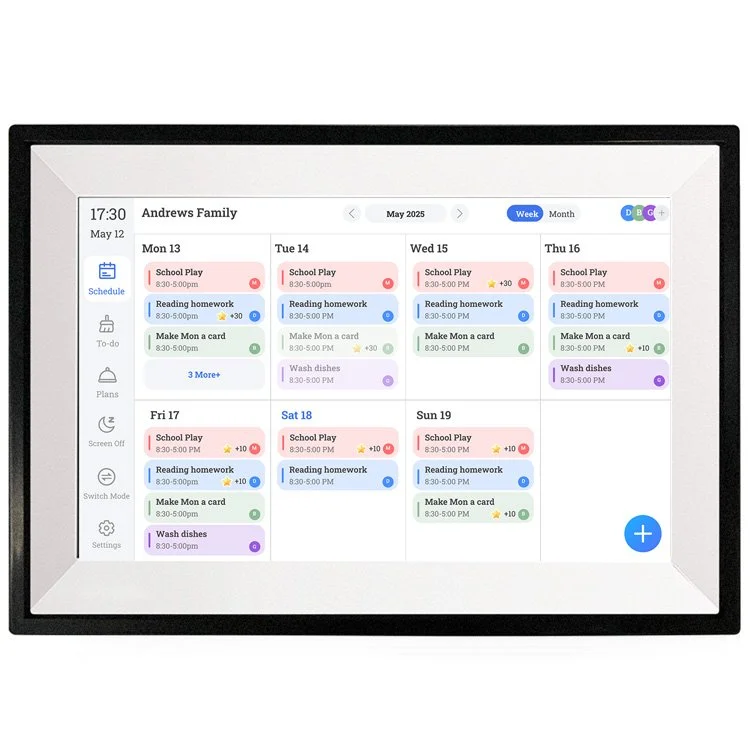 Smart Family Calendar & Digital Photo Frame DMD198/DMD199