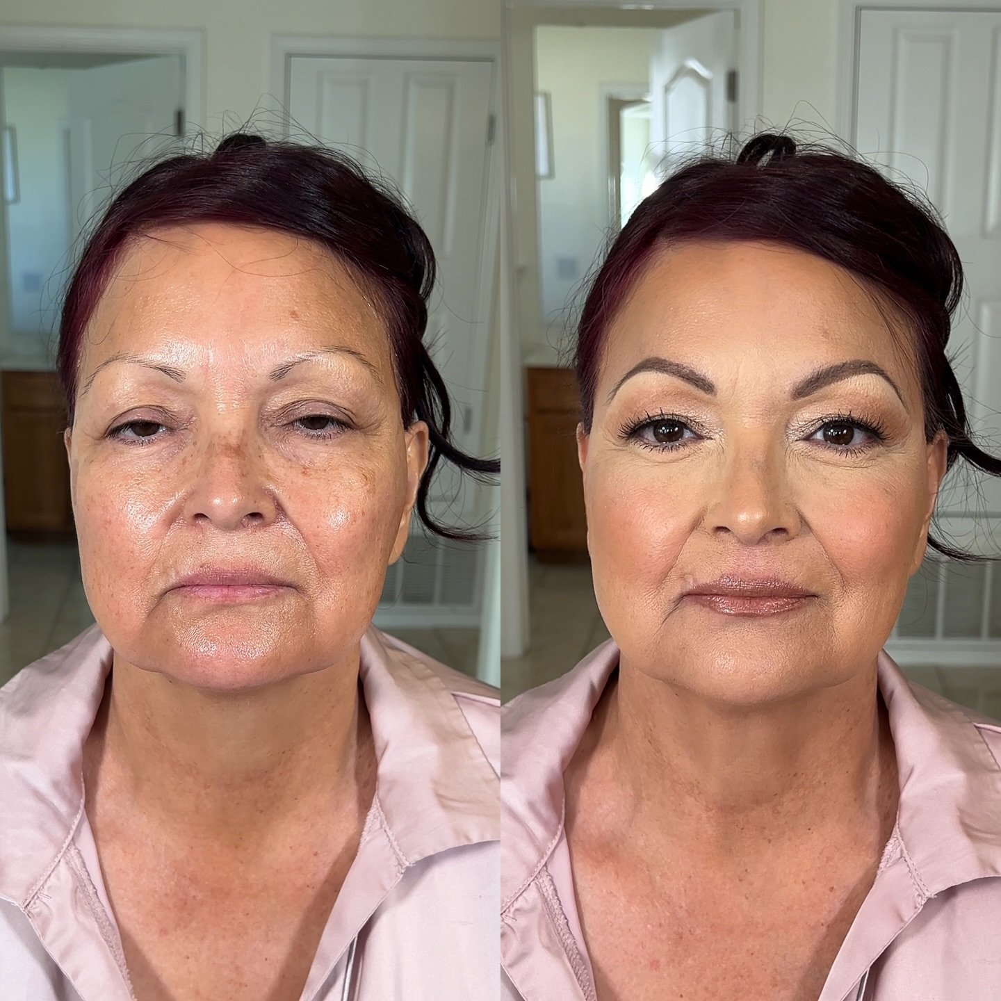 a transformation that lives rent free in my head!!

There&rsquo;s a lot of misconceptions about makeup aging you, making your eyes look smaller, or your pores bigger than they are etc. 

The truth is, with the right techniques, makeup can enhance you