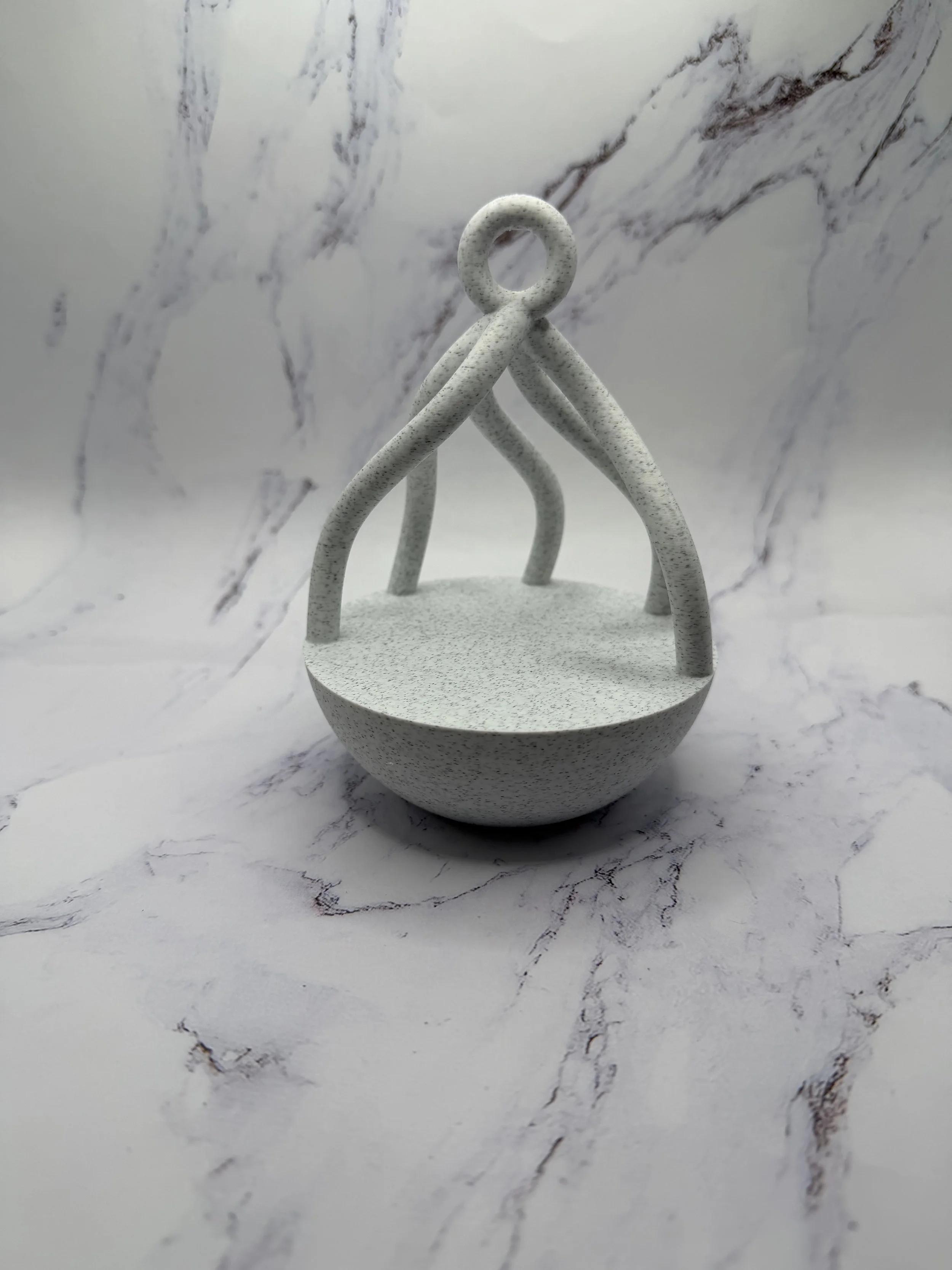 Sleeping Animal Holder with Stand - Open Back Marble