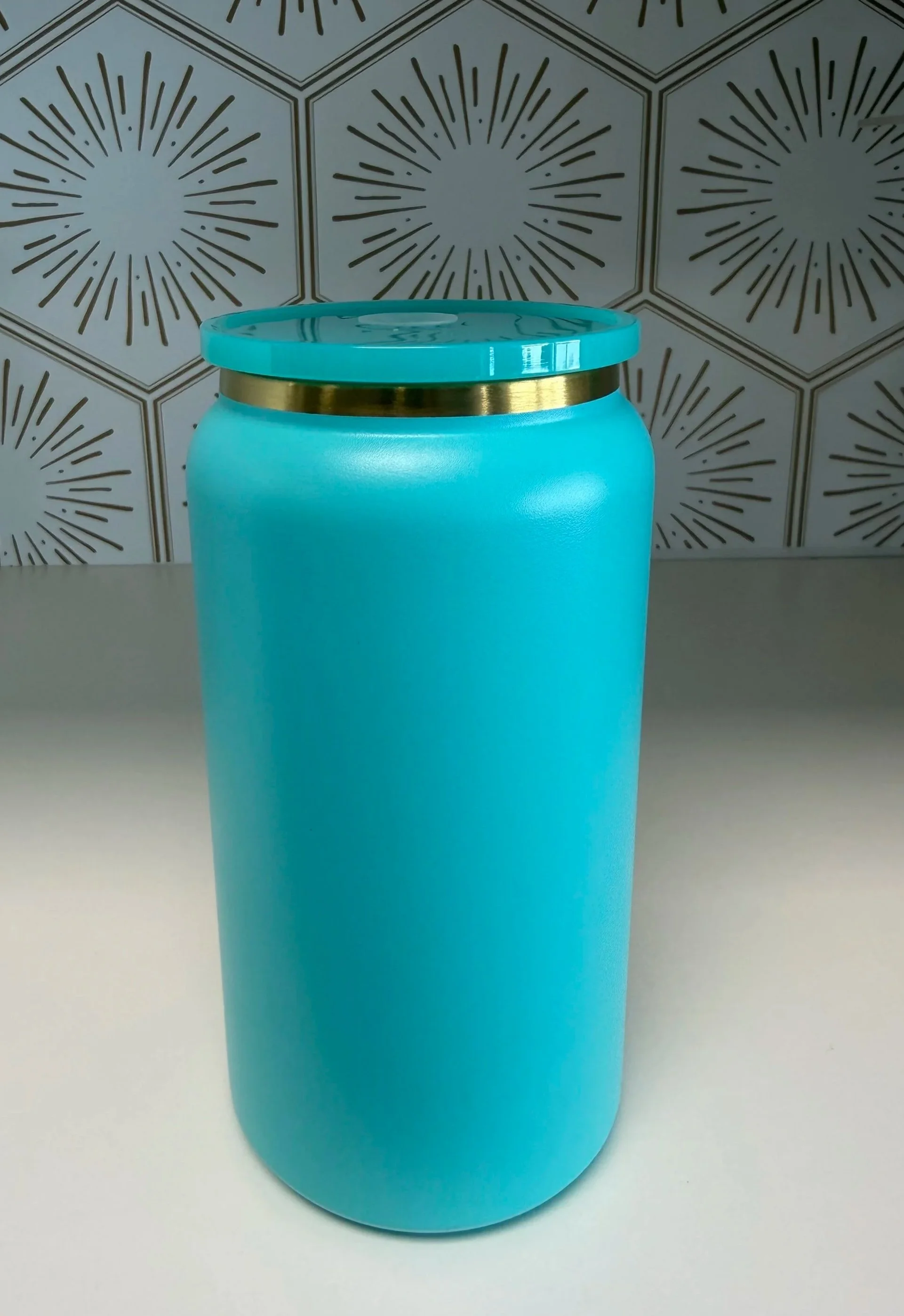 Stainless Steel Libbey-Style Tumbler - Blue Green