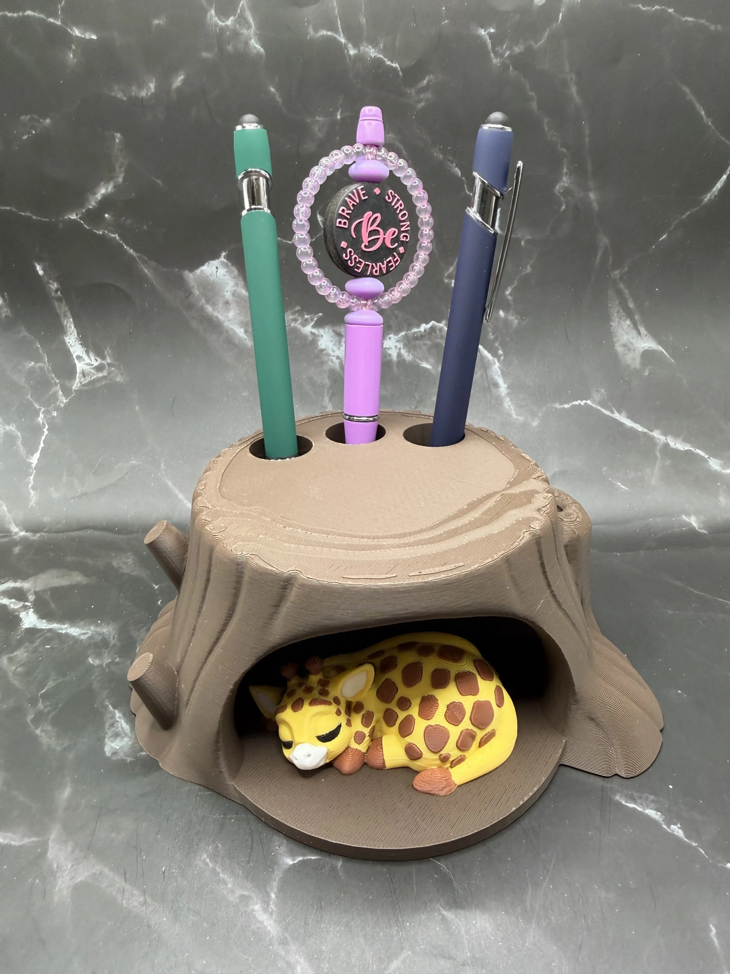 Tree Stump Pen Holder