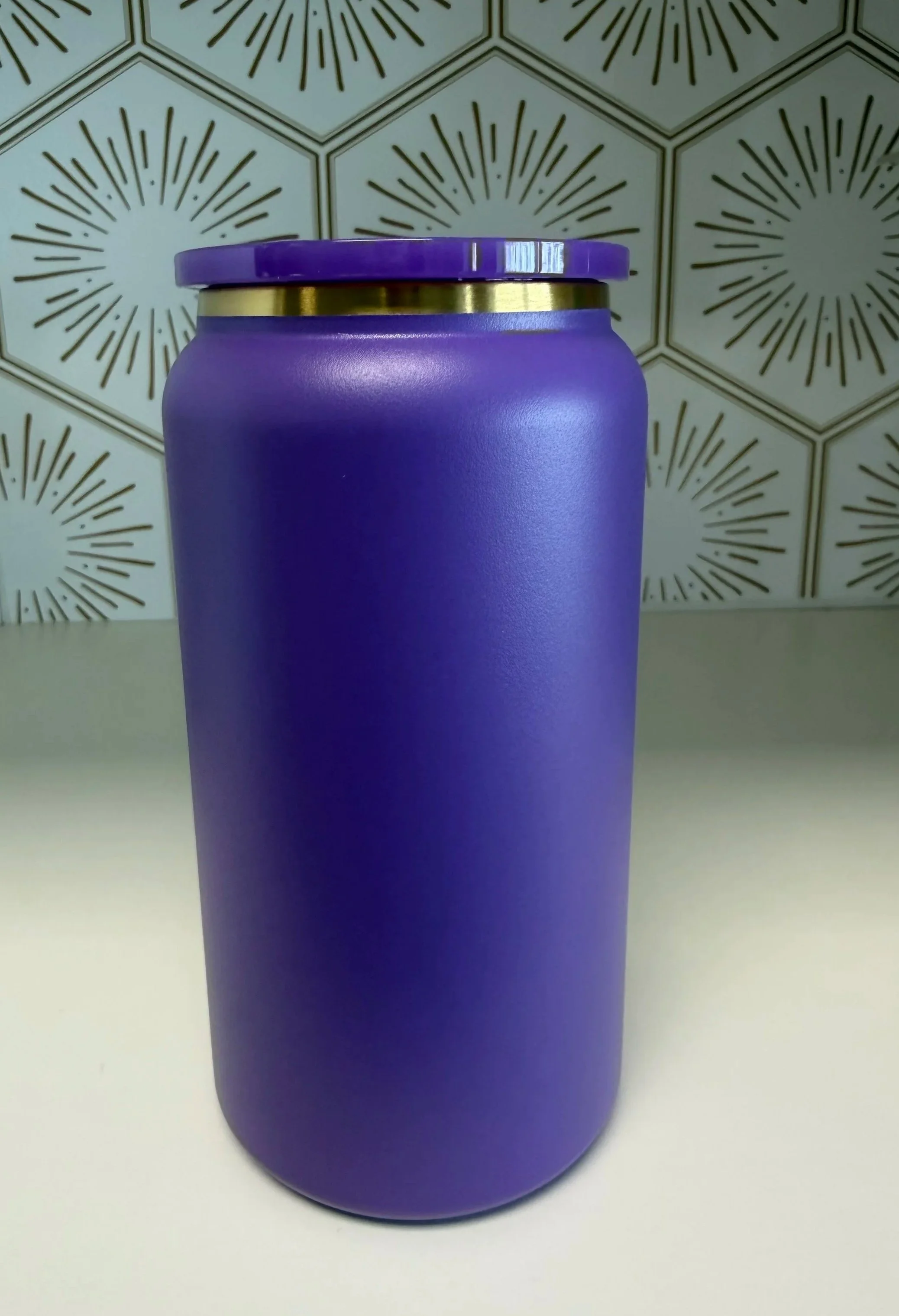 Stainless Steel Libbey-Style Tumbler - Purple