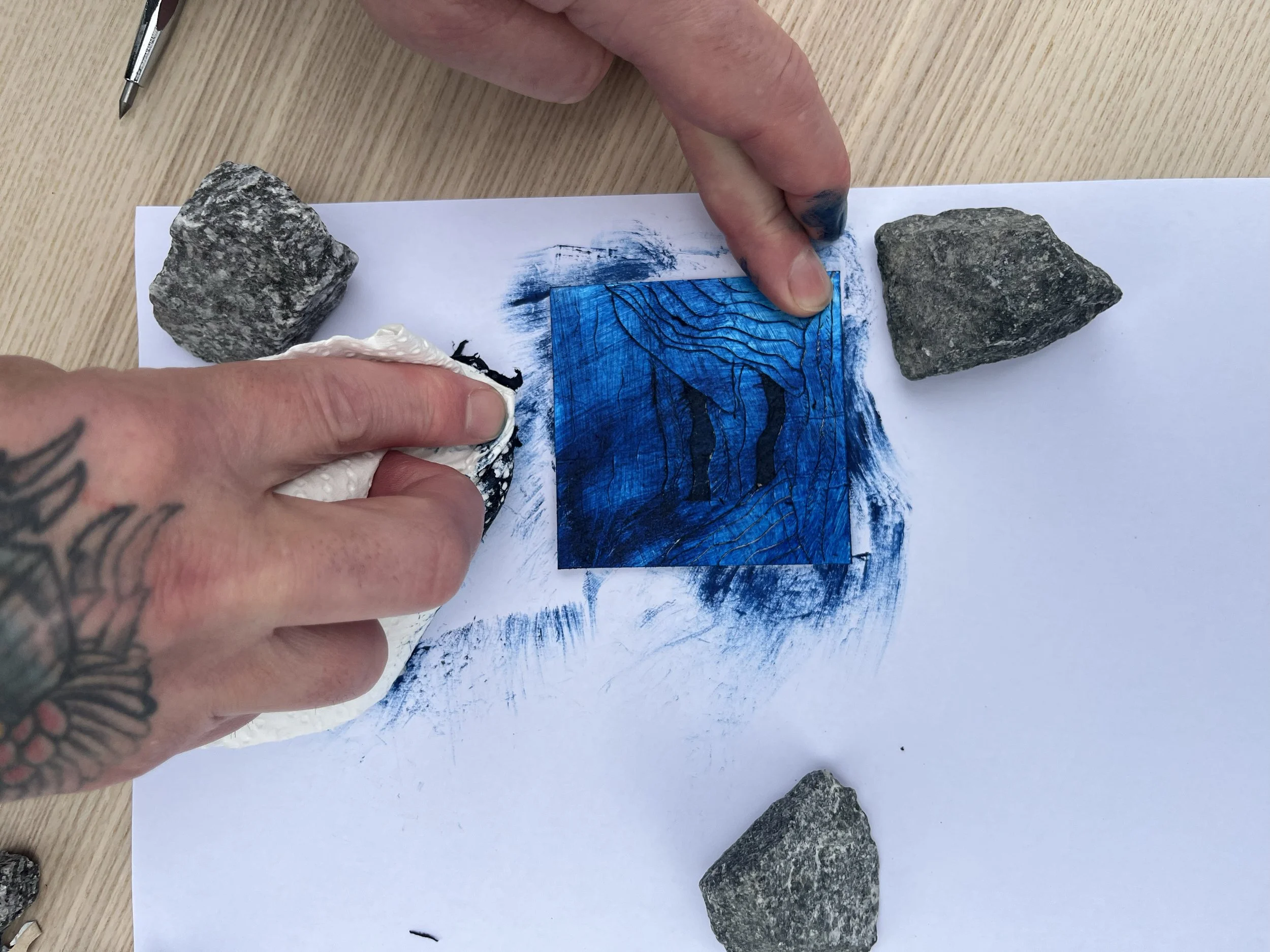 Verksted på Bymuseet i Bodø: Min utsikt, ditt fjell - Printworkshop