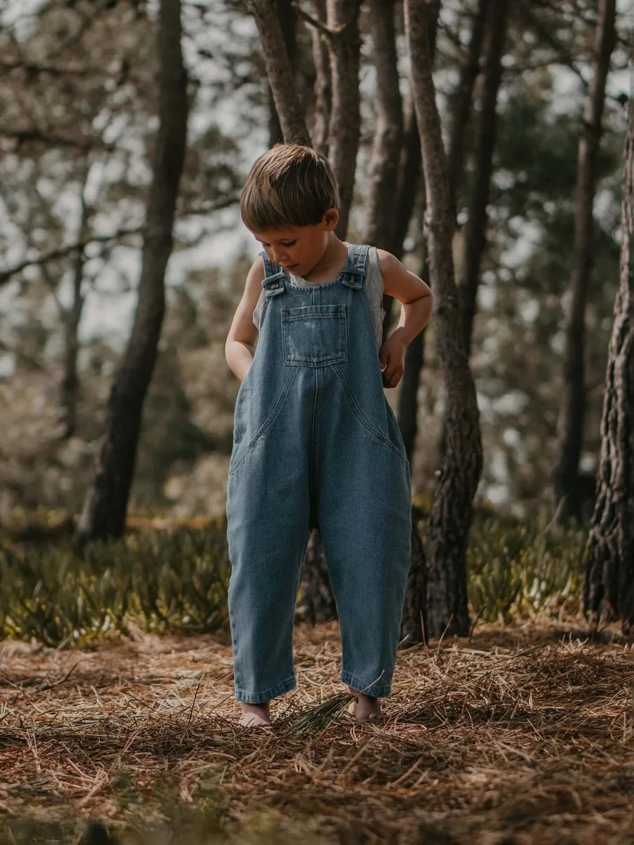 Oversized Denim Dungaree von The Simple Folk | POIMIA Schweiz