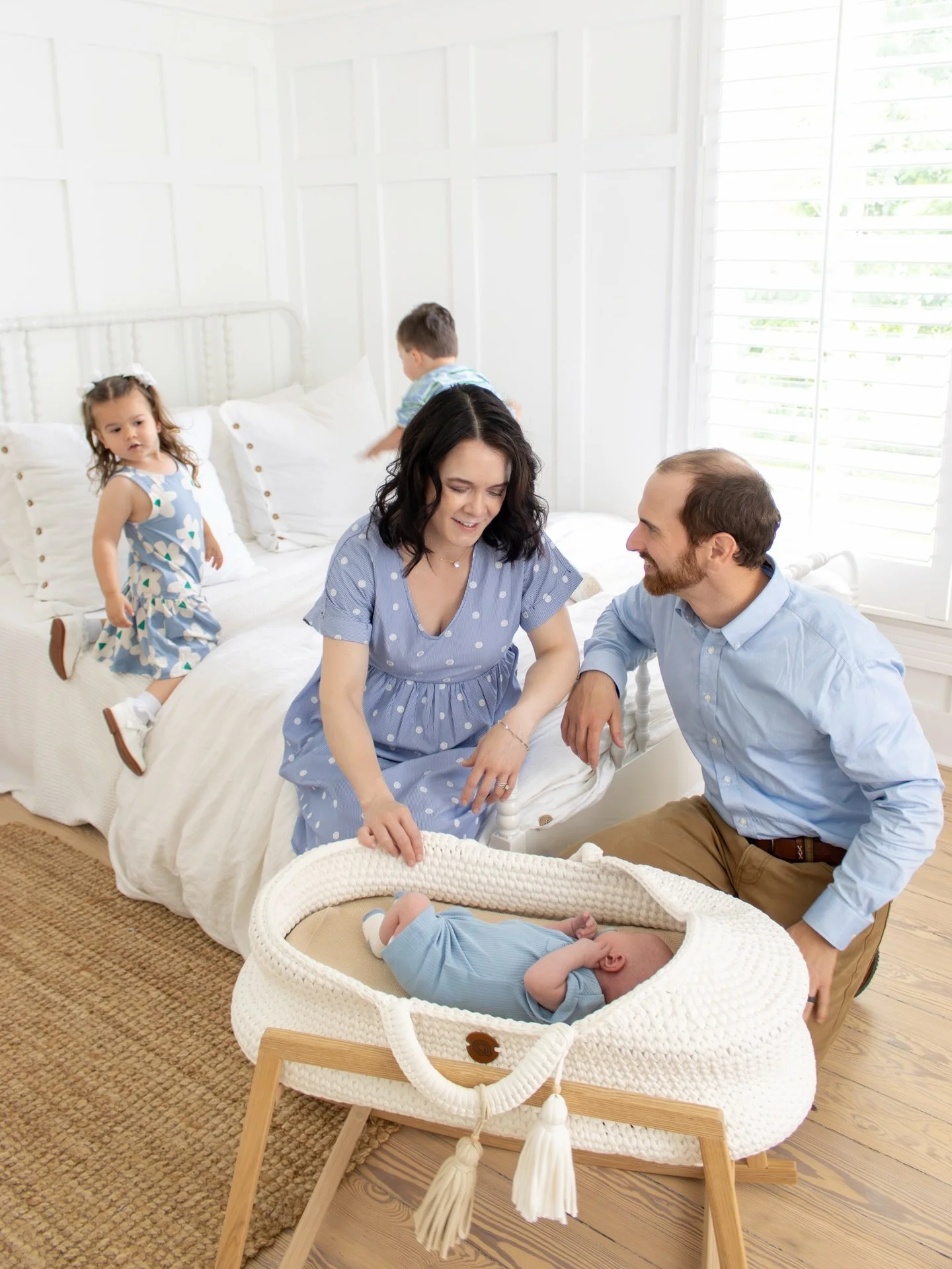 The way he looks at her 😍Yall! This shoot was dreamy. Nothing like the chaos of toddlers and the joys of a newborn all together in one!