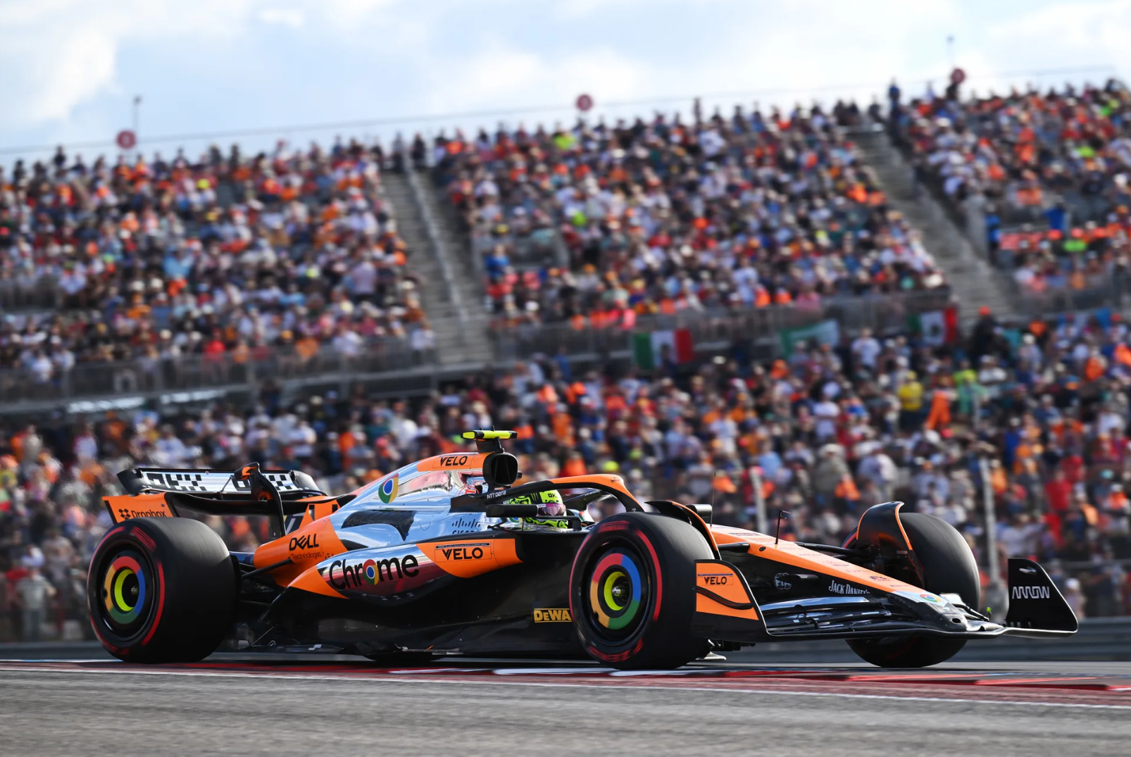 US GP: Lando Norris claims pole after Russell's crash disrupts qualifying