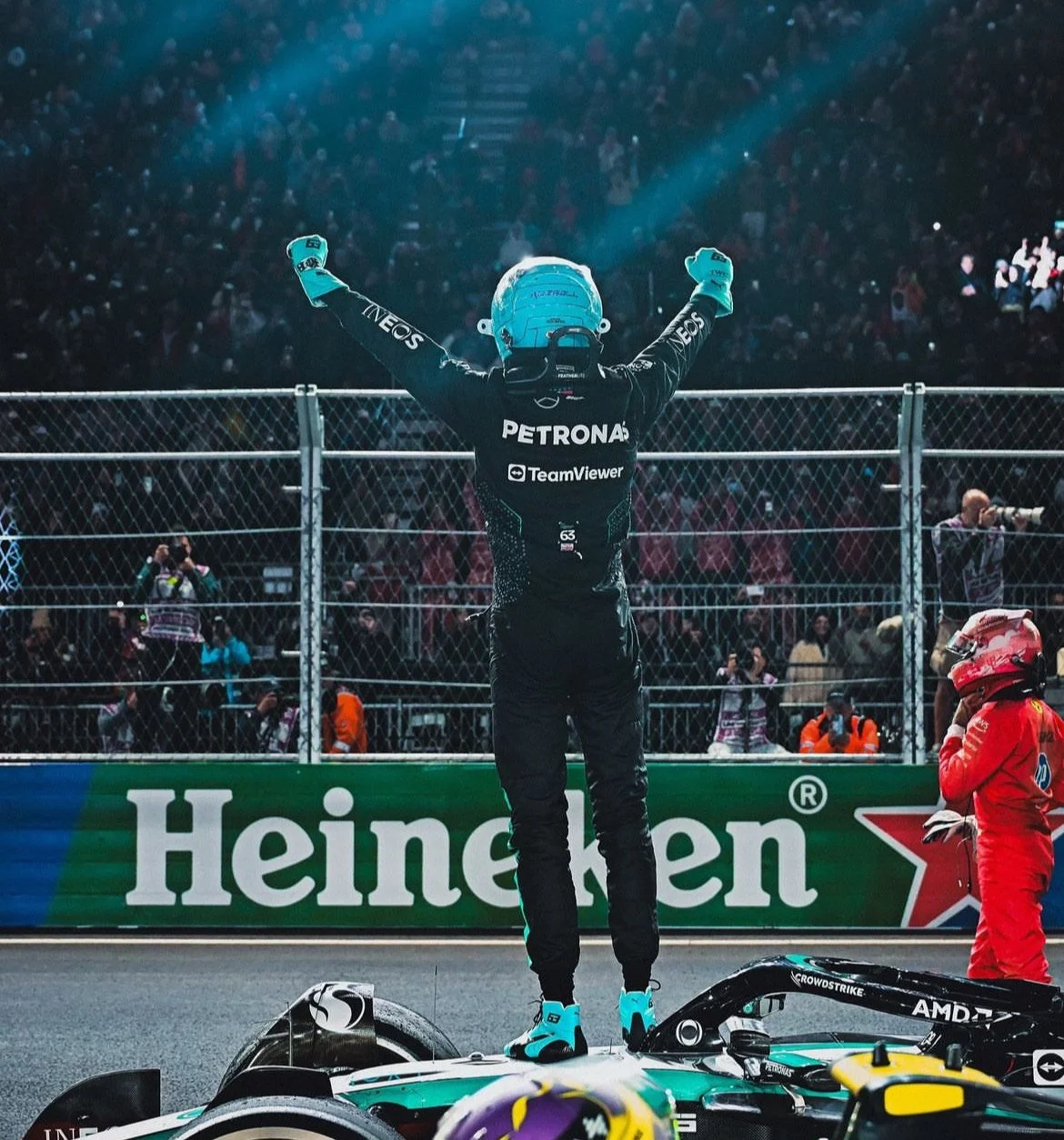 George Russell takes victory in Las Vegas and Max Verstappen is crowned 4 time world champion