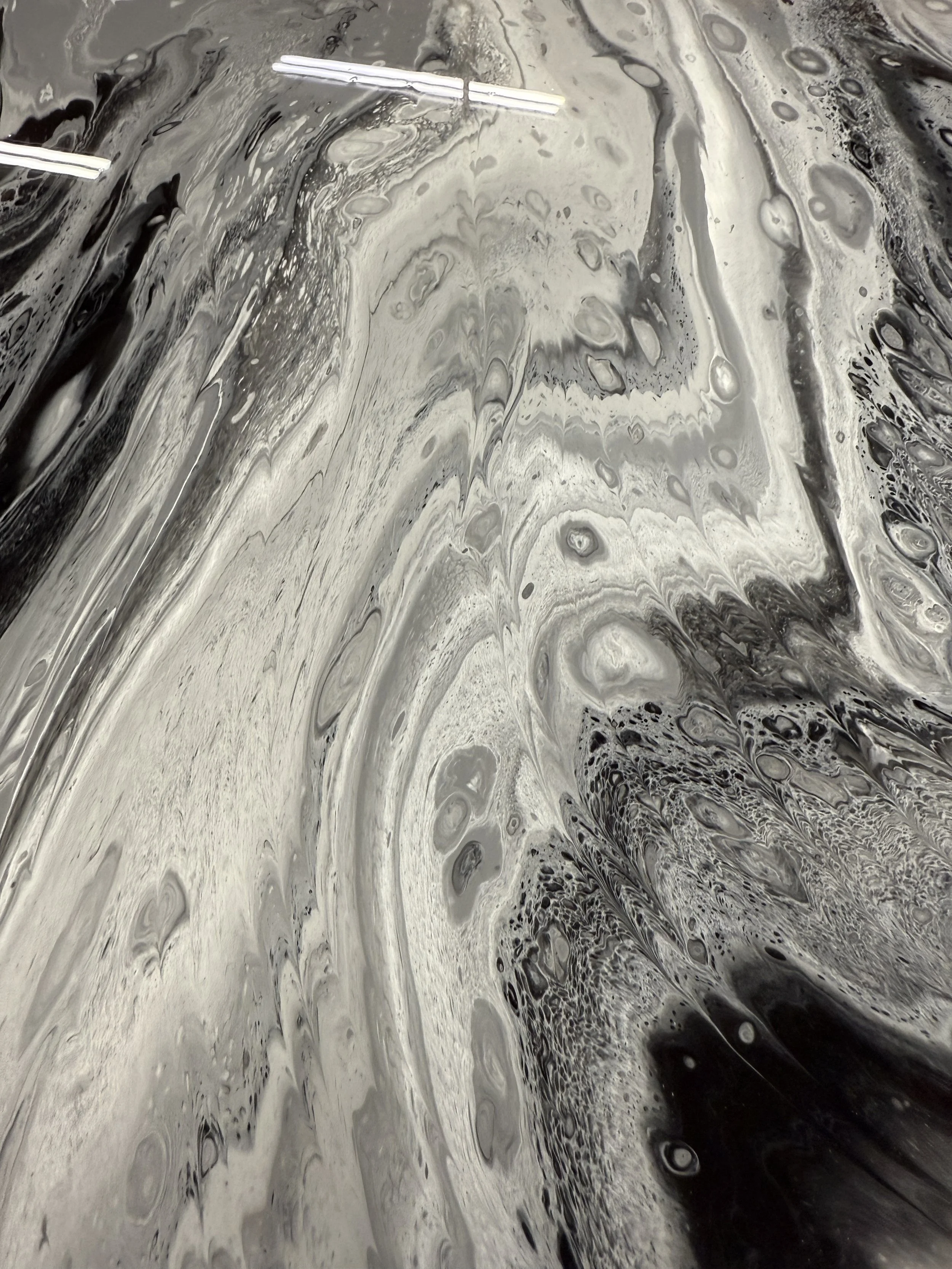 Marble texture with swirling black and white patterns