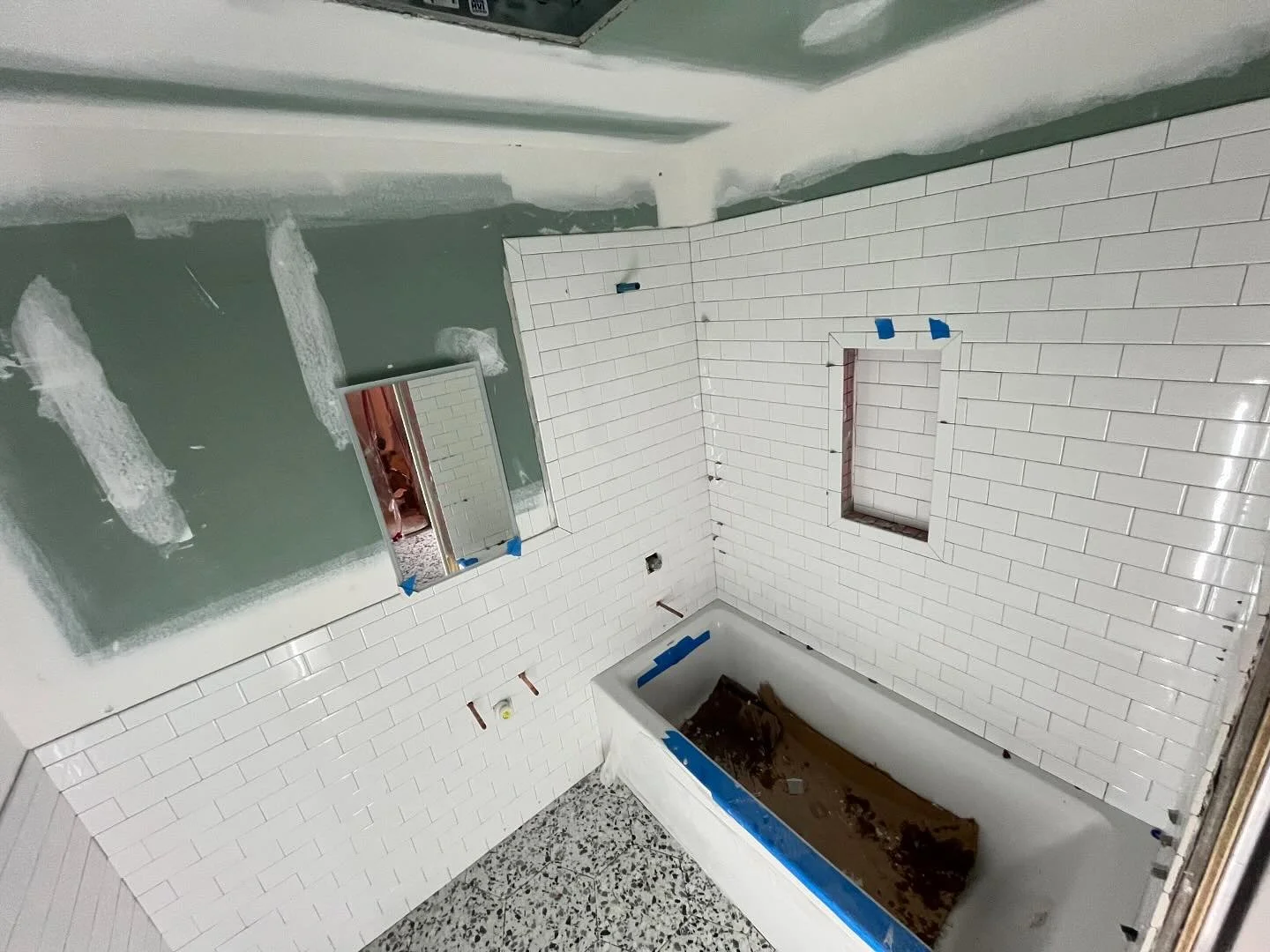 Another day, another bathroom remodel. #subwaytile