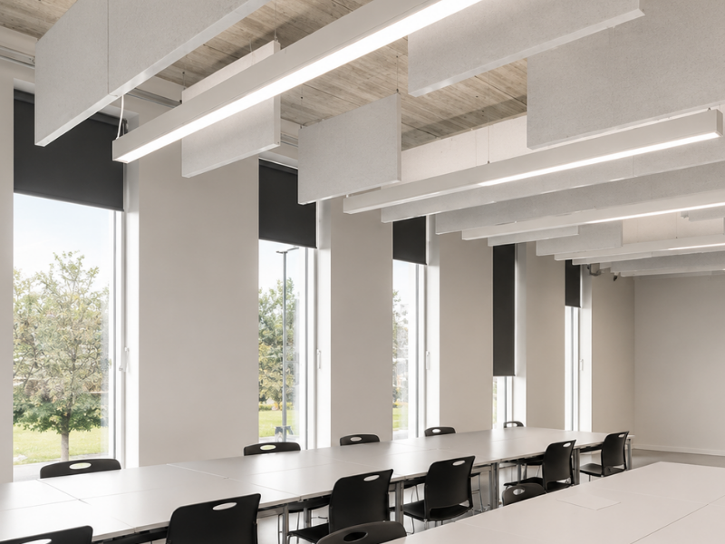 Acoustic ceiling baffles