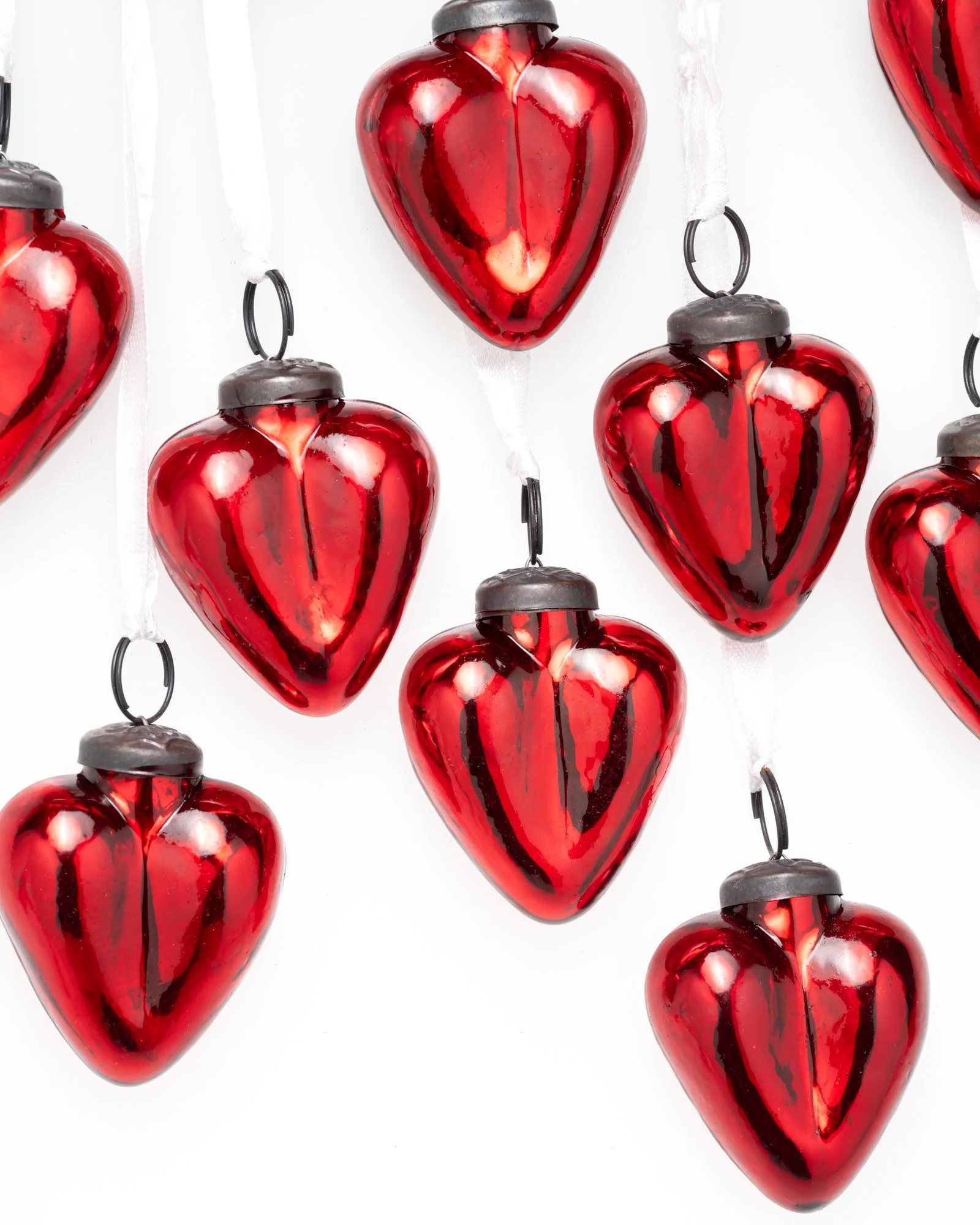 Christmas Product Photography - Red Hear Ornament Details