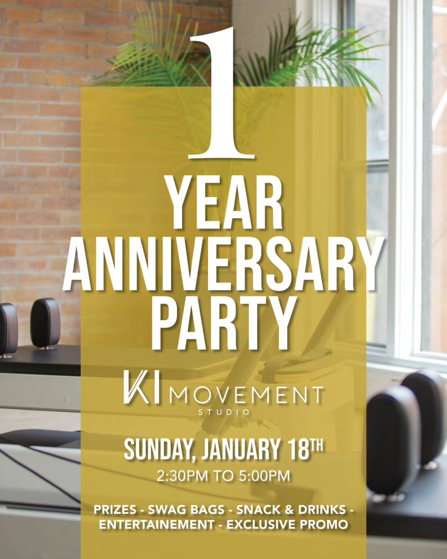 🎉✨&nbsp;KI MOVEMENT IS TURNING ONE&nbsp;✨🎉

We&rsquo;re celebrating our&nbsp;1-year anniversary&nbsp;and you&rsquo;re invited 💛

Join us for an afternoon of movement, community, and fun as we mark one incredible year at Ki Movement.

✨&nbsp;Free s