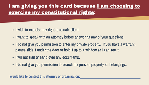 Know Your Rights — TRP IMMIGRANT JUSTICE