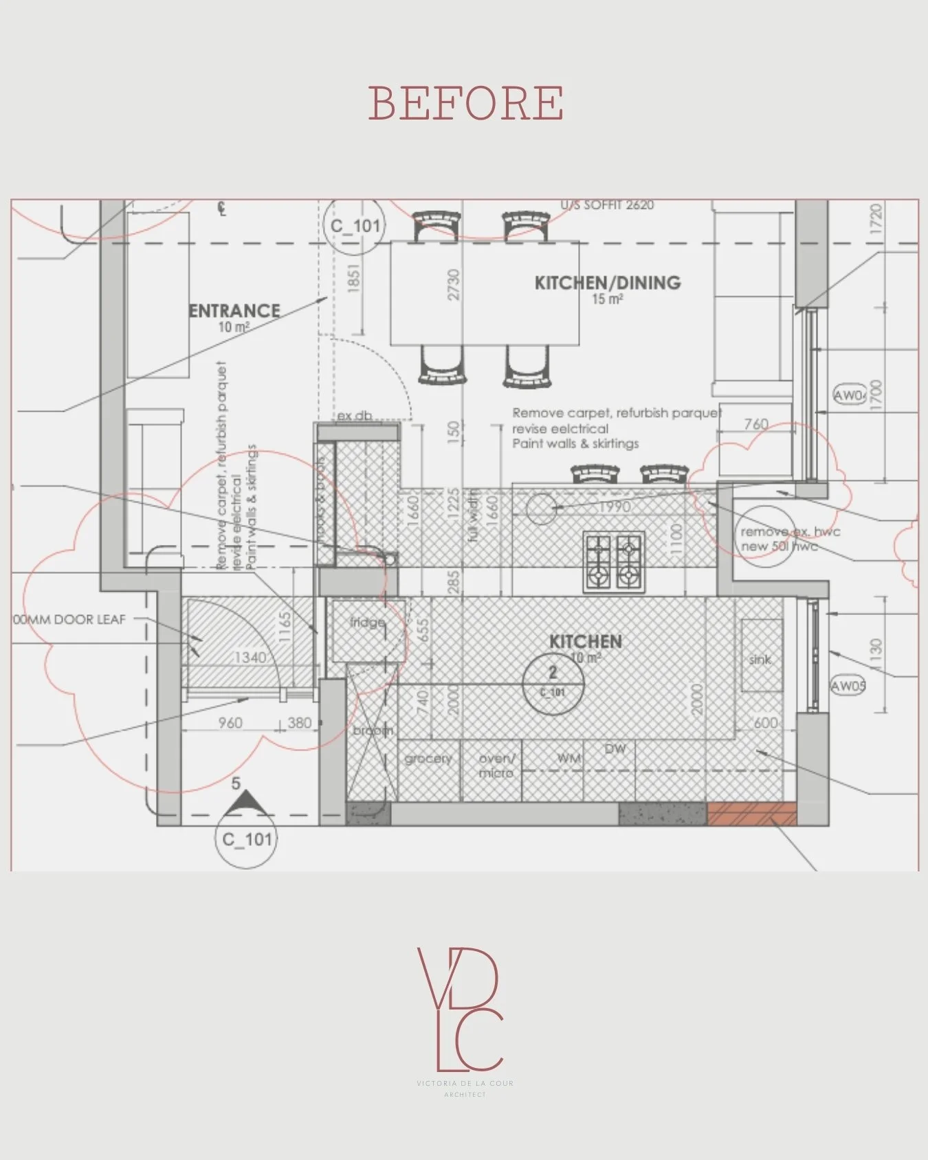 Architecture unfolds in stages. ✨

Before &mdash; the plan, where constraints are mapped and possibilities tested.
During &mdash; on site, where decisions are sharpened through observation, adjustment, and dialogue. After &mdash; a resolved space, ca