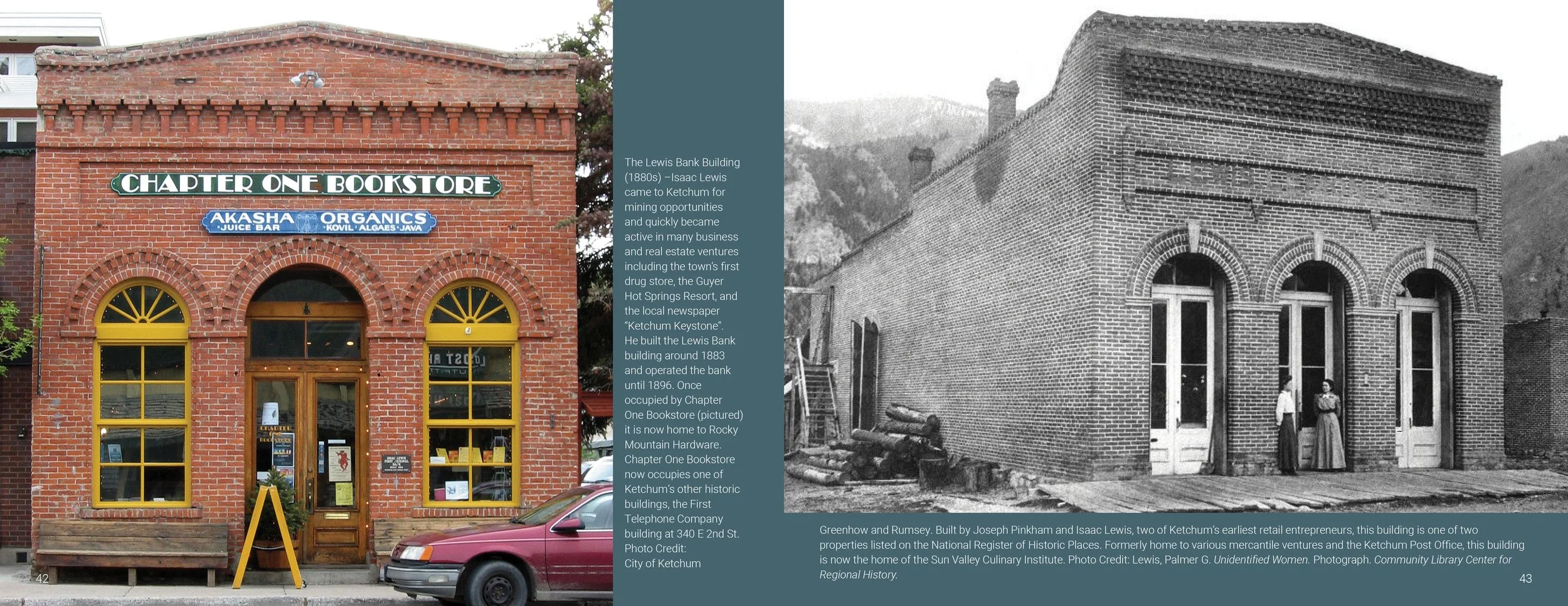 A historic shot of one of Ketchum, Idaho's original buildings on Main Street.