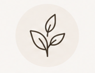 Line icon of a small plant with leaves, representing growth, development, and gradual progress over time.